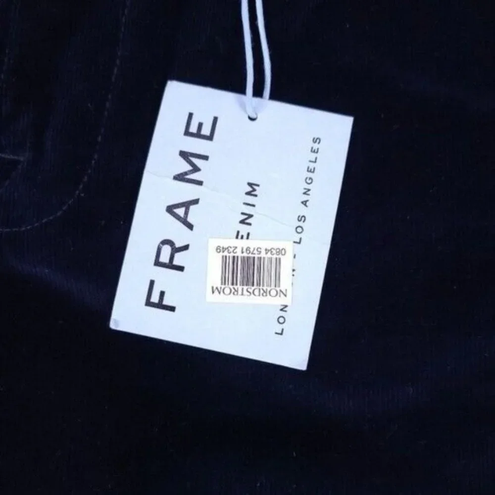FRAME Le High Rise Blue Skinny Corduroy Jeans Pants Size 27 NWT - Picture 8 of 11